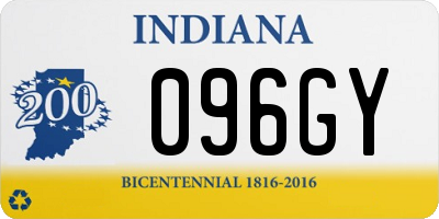 IN license plate 096GY