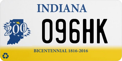 IN license plate 096HK