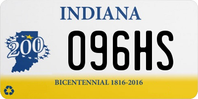 IN license plate 096HS