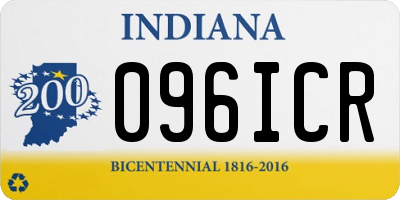 IN license plate 096ICR