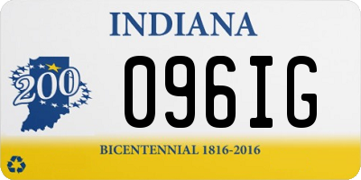 IN license plate 096IG