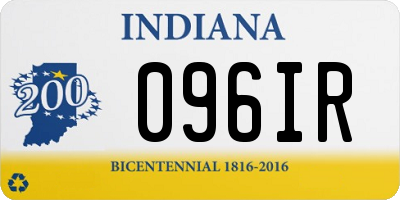 IN license plate 096IR