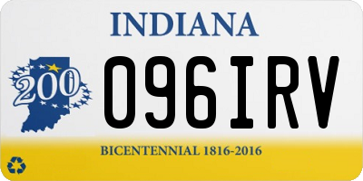 IN license plate 096IRV