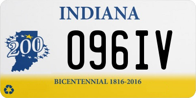 IN license plate 096IV