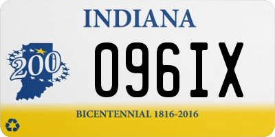 IN license plate 096IX