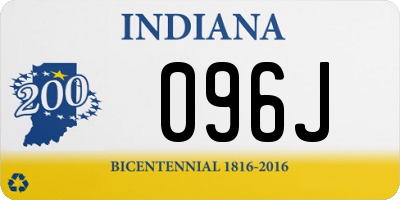 IN license plate 096J