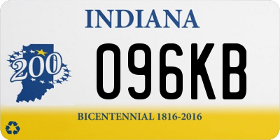 IN license plate 096KB