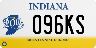 IN license plate 096KS
