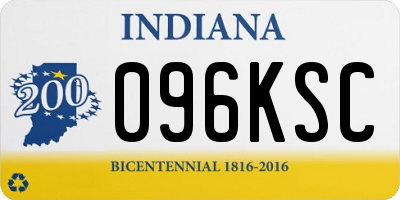 IN license plate 096KSC