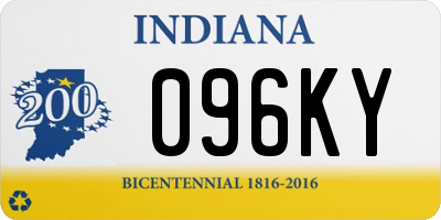 IN license plate 096KY