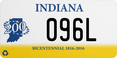 IN license plate 096L