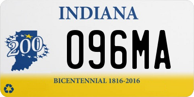 IN license plate 096MA