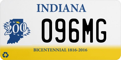 IN license plate 096MG