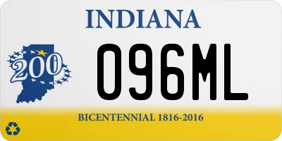 IN license plate 096ML