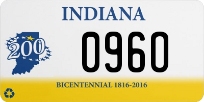 IN license plate 096O