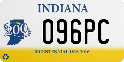IN license plate 096PC
