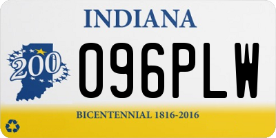 IN license plate 096PLW