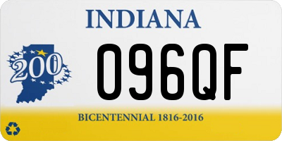 IN license plate 096QF