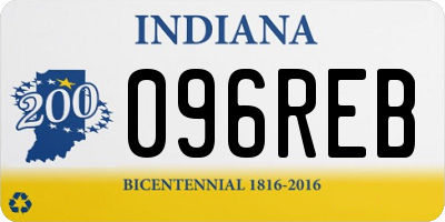 IN license plate 096REB