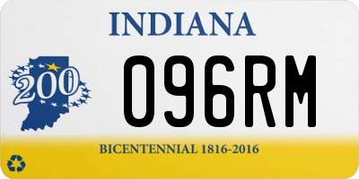 IN license plate 096RM