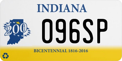 IN license plate 096SP