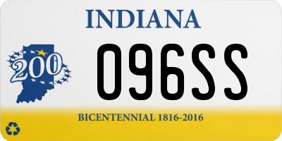IN license plate 096SS