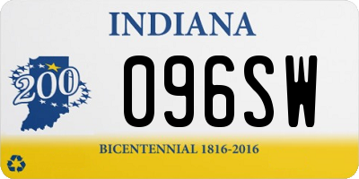 IN license plate 096SW