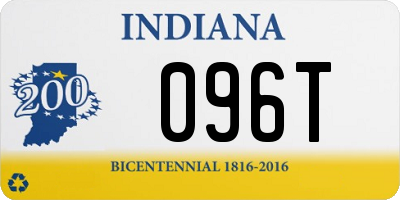 IN license plate 096T