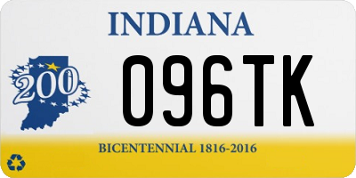 IN license plate 096TK