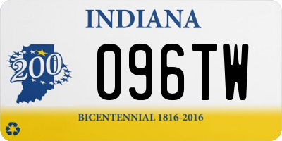 IN license plate 096TW