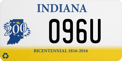 IN license plate 096U