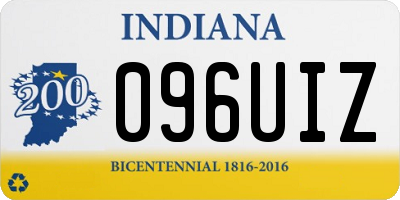 IN license plate 096UIZ