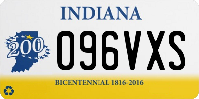 IN license plate 096VXS