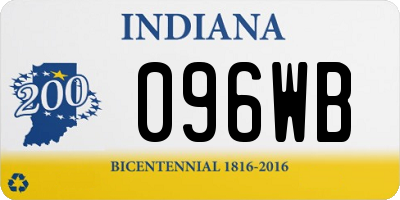 IN license plate 096WB