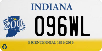 IN license plate 096WL