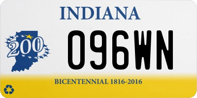 IN license plate 096WN
