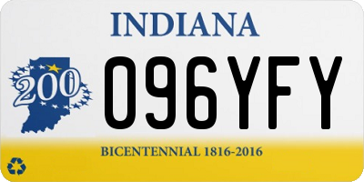 IN license plate 096YFY