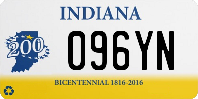 IN license plate 096YN