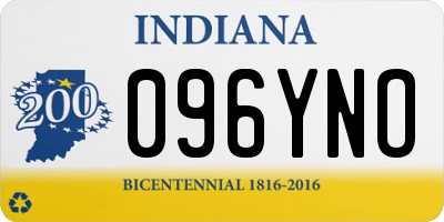 IN license plate 096YNO