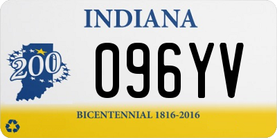 IN license plate 096YV