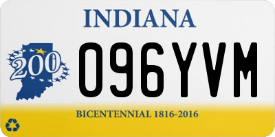 IN license plate 096YVM
