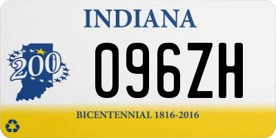 IN license plate 096ZH