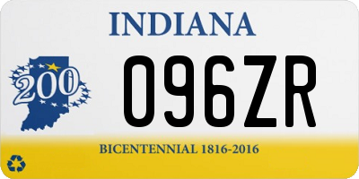 IN license plate 096ZR