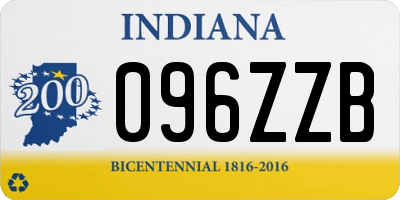 IN license plate 096ZZB