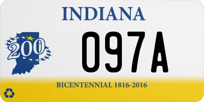 IN license plate 097A