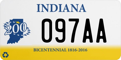 IN license plate 097AA