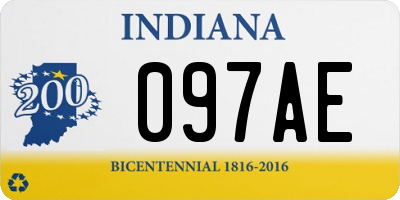 IN license plate 097AE