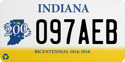 IN license plate 097AEB