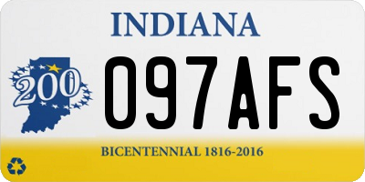 IN license plate 097AFS