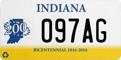 IN license plate 097AG